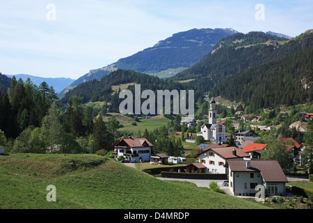 Schweiz, Kanton Graubünden, Tiefencastel Stockfoto