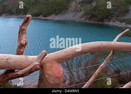 Lochan Uaine, das Grün Loch in Glenmore Forest, in die Cairngorms National Park, in der Nähe von Aviemore, Inverness-Shire. Stockfoto