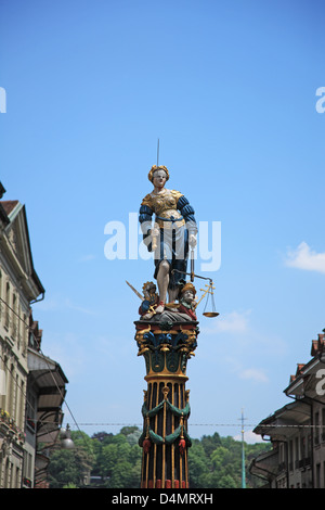 Schweiz, Bern, Gerechtigkeitsbrunnen Stockfoto