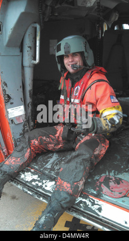 Luft Station Detroit Rescue Bootsfahrer aus Schlamm Stockfoto