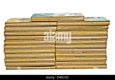 Zwei Stapel von kleinen, Bücher für Kinder. Stockfoto