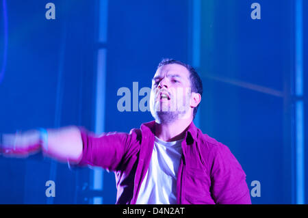 Seth Sentry, Hiphop Künstler aus Melbourne Australien führt beim South by Southwest in Austin Tx, 14. März 2013 Stockfoto