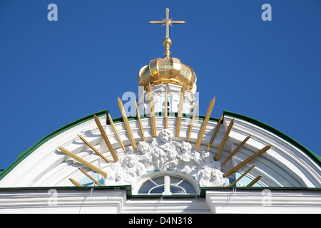 Datal Dekoration. St. Nikolaus-Marine-Kathedrale in St. Petersburg, Russland Stockfoto