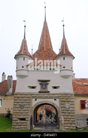 Die Stadt Haupttor, Brasov, Rumänien, Europa Stockfoto