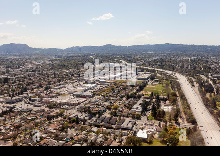 North Hollywood Freeway Antenne in Los Angeles, Kalifornien Stockfoto