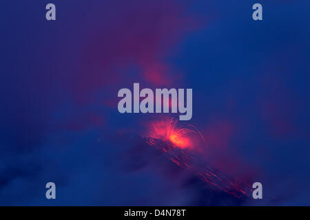Die Explosion der Vulkan Tungurahua Stockfoto