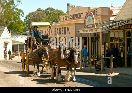 Hauptstraße von Freilichtmuseum der Sovereign Hill, Ballarat Stockfoto