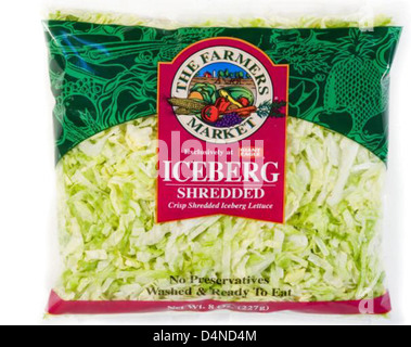 Daran erinnert - eingesackt verschiedene Salat-Produkte Stockfoto