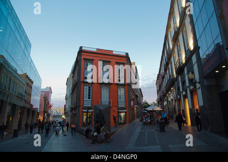 Calle Mayor de Triana Street Triana Viertel Las Palmas Ity Gran Canaria Insel der Kanarischen Inseln-Spanien-Europa Stockfoto