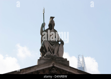 Britannia Statue niedriger Thames Street London Stockfoto