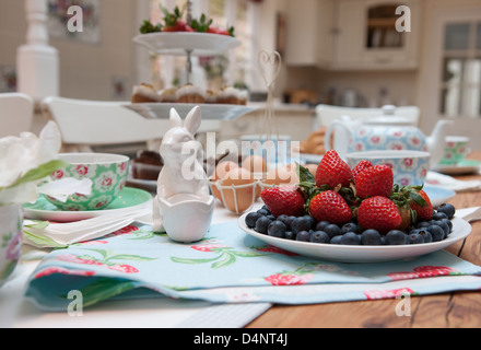 Gemütliche Innenräume im Wye Valley Lodge, ein großes Haus für Familie und Gruppe-Ferienwohnung im Wye Valley, Gloucestershire. Stockfoto