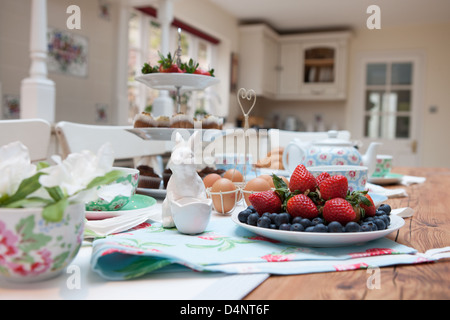 Gemütliche Innenräume im Wye Valley Lodge, ein großes Haus für Familie und Gruppe-Ferienwohnung im Wye Valley, Gloucestershire. Stockfoto