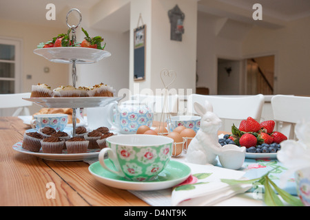 Gemütliche Innenräume im Wye Valley Lodge, ein großes Haus für Familie und Gruppe-Ferienwohnung im Wye Valley, Gloucestershire. Stockfoto