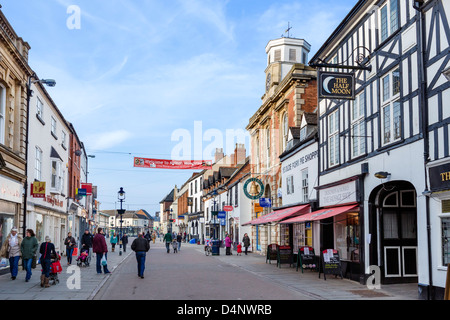 Nottingham-Straße im Zentrum Stadt, Melton Mowbray, Leicestershire, UK Stockfoto
