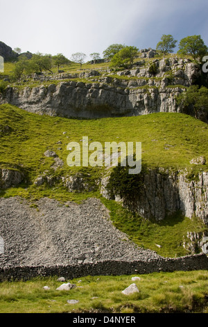 Neue Nähe Knotts oben Gordale Beck, Yorkshire Dales National Park Stockfoto