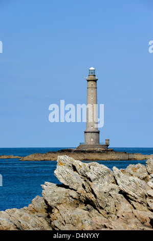 Goury Leuchtturm, Leuchtturm von La Hague, Goury, Auderville, Cap De La Hague, Manche, Region Basse-Normandie, Cotentin, Frankreich Stockfoto