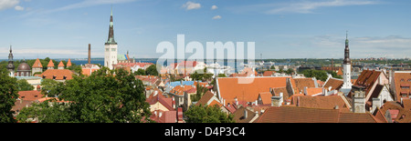 City Skyline Panorama, Tallinn, Estland Stockfoto