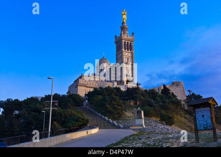 Basilique Notre-Dame-de-la-Garde, Marseille, Frankreich Stockfoto