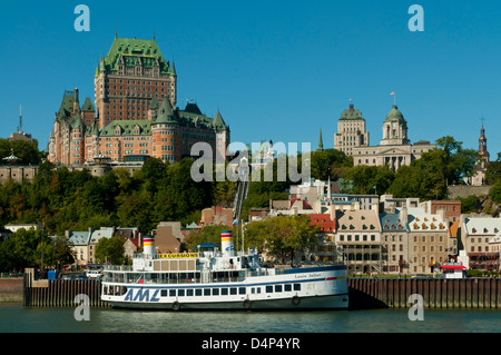 Chateau Frontenac von Levis, Quebec Stadt, Quebec, Kanada Stockfoto