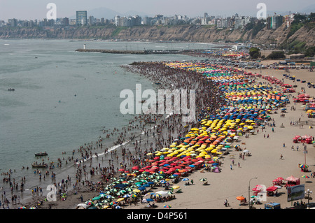 Peru. Lima-City. Agua Dulce Strand. Stockfoto