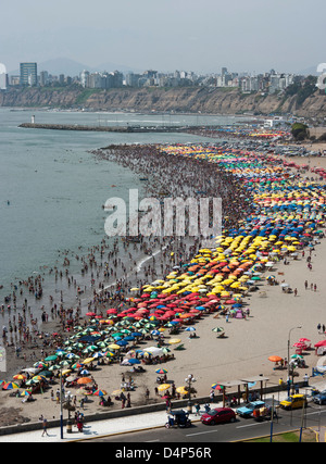 Peru. Lima-City. Agua Dulce Strand. Stockfoto