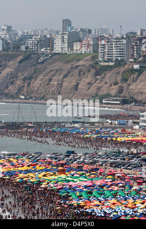 Peru. Lima-City. Agua Dulce Strand. Stockfoto