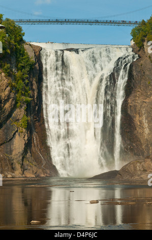 Wasserfall im Parc Montmorency, Quebec, Kanada Stockfoto