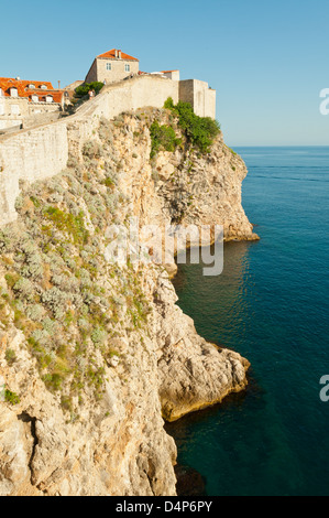 Alte Stadtmauer in Dubrovnik, Kroatien Stockfoto