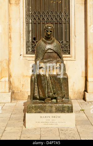 Statue von Marin Drzic, Dubrovnik, Kroatien Stockfoto