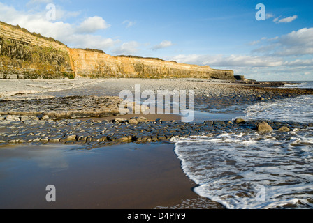 Col Richards Bay, Llantwit Major, Glamorgan Heritage Coast, Vale of Glamorgan, South Wales, Vereinigtes Königreich. Stockfoto