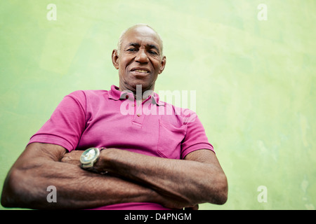 Porträt des afroamerikanischen glücklich Blick in die Kamera. Textfreiraum Stockfoto