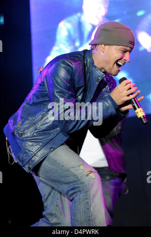 US-pop-Band führen Backstreet Boys mit Brian Littrell bei Stars For Free-Konzert in Berlin, Deutschland, 5. September 2009. Verschiedene Bands kostenlos auf Einladung eines Radiosenders durchgeführt. Foto: Robert Schlesinger Stockfoto