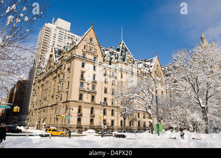 New York Winter Dakota Gebäude New York City Manhattan Stockfoto