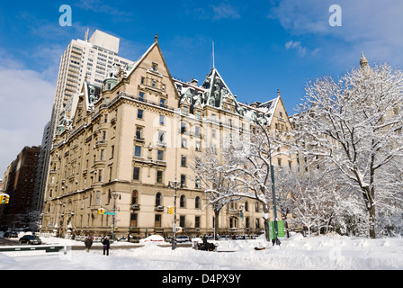 New York Winter Dakota Gebäude New York City Manhattan Stockfoto