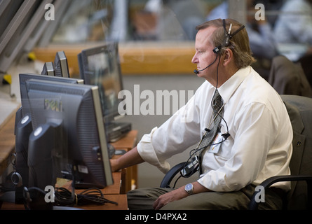Die Vorbereitungen für den Start der STS-127 wurden im Erschießungsraum vier des Kennedy Space Center in Cape Canaveral, Florida, durchgeführt. Stockfoto