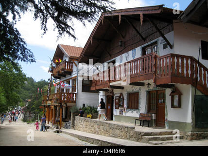 (Dpa-Datei) Ein Datei-Bild datiert 28. Januar 2009 erfasst wie europäische Einwanderer haben die Architecure in La Cumbrecita, Argentinien geprägt. Foto: Rolf Haid Stockfoto