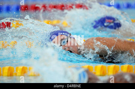 Britische Schwimmerin Joanne Jackson in Aktion während der Frauen gezeigt? s 800m Freistil bei den FINA Swimming World Championships im Foro Italico in Rom, Italien, 1. August 2009. Foto: EPA/KERIM OKTEN Stockfoto