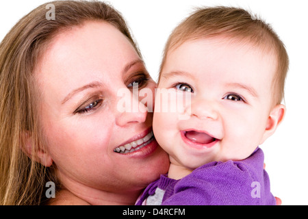 Sie weiß, dass Mama mehr dann alles liebt. Stockfoto