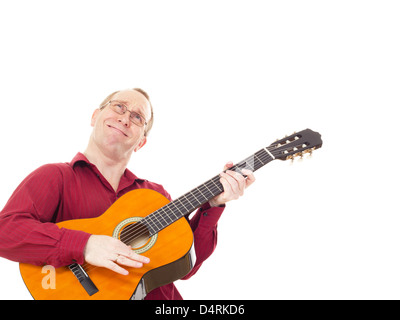 Mann Gitarre spielen Stockfoto