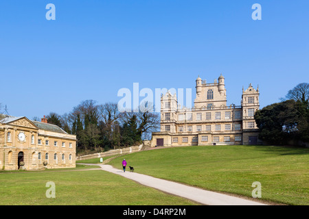 Wollaton Hall in Wollaton Park (Standort für den Batman-Film "Dark Night Rises"), Nottingham, Nottinghamshire, East Midlands, UK Stockfoto