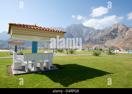 Blick vom Wadi Dayqah Talsperre Stockfoto