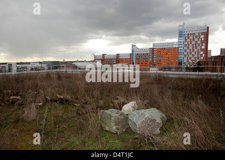 Die braunen Dach auf der Birmingham City Council Büros in Woodcock Straße, Aston, Birmingham, eröffnet im Jahr 2012. Stockfoto