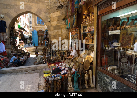 Khan El-Khalili-Basar, Kairo, Ägypten, Nordafrika Stockfoto