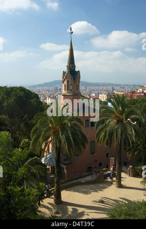 Barcelona, Spanien, das Museum Casa Museu Gaudi im Park Güell Stockfoto