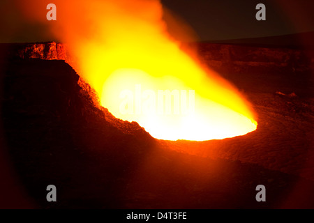 Halema ' u Krater des Kilauea-Vulkan, Big Island von Hawaii. Stockfoto