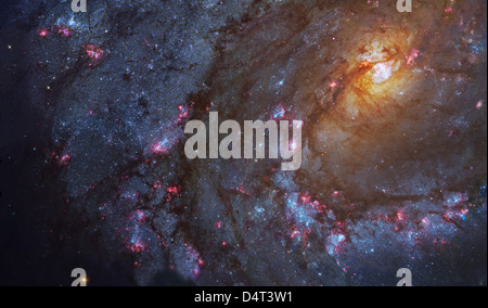 Nahaufnahme der südlichen Pinwheel Galaxie. Stockfoto