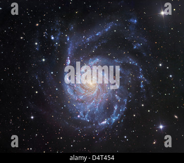 M101, Pinwheel Galaxie in Ursa Major Stockfoto