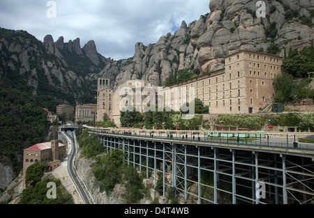 Monistrol de Montserrat, Spanien, das Benediktinerkloster Santa Maria de Montserrat Stockfoto