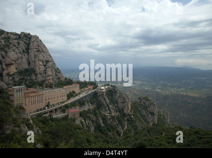 Monistrol de Montserrat, Spanien, das Benediktinerkloster Santa Maria de Montserrat Stockfoto