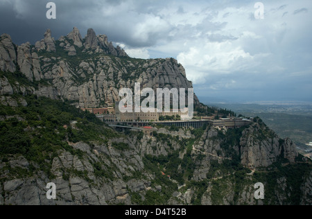 Monistrol de Montserrat, Spanien, das Benediktinerkloster Santa Maria de Montserrat Stockfoto
